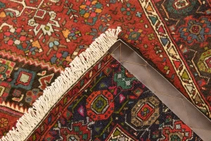 Vintage Geometric Red 3'4X4'9 Bidjar Persian Rug