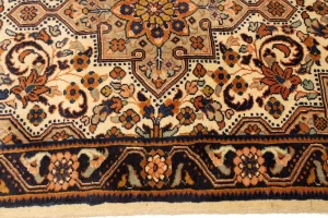 Vintage Cream Floral 3'5X4'9 Mahal Persian Rug