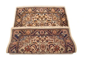 Vintage Cream Floral 3'5X4'9 Mahal Persian Rug