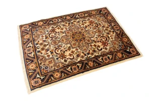 Vintage Cream Floral 3'5X4'9 Mahal Persian Rug