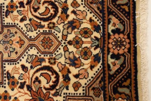 Vintage Cream Floral 3'5X4'9 Mahal Persian Rug
