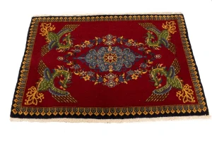 Vintage Pictorial Classic 2'5X3'8 Kashan Persian Rug