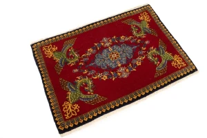 Vintage Pictorial Classic 2'5X3'8 Kashan Persian Rug