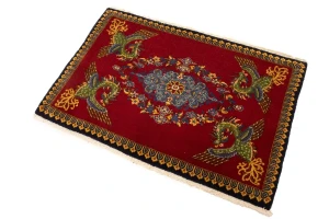 Vintage Pictorial Classic 2'5X3'8 Kashan Persian Rug