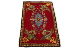 Vintage Pictorial Classic 2'5X3'8 Kashan Persian Rug