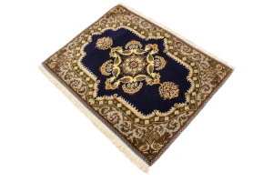 Vintage Pictorial Classic 2'6X3 Kashan Persian Rug