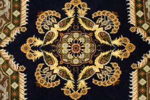 Vintage Pictorial Classic 2'6X3 Kashan Persian Rug