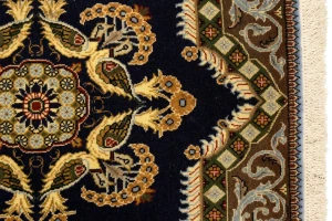 Vintage Pictorial Classic 2'6X3 Kashan Persian Rug