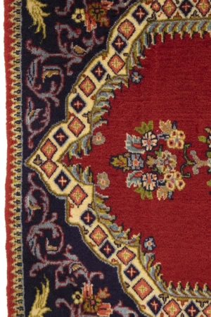 Red Pictorial Classic 2'7X3'4 Ghom Kashan Persian Rug