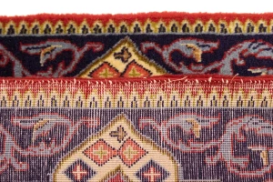 Red Pictorial Classic 2'7X3'4 Ghom Kashan Persian Rug