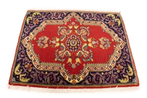 Red Pictorial Classic 2'7X3'4 Ghom Kashan Persian Rug