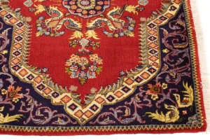 Red Pictorial Classic 2'7X3'4 Ghom Kashan Persian Rug