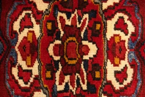 Vintage Red Floral 3'5X11'3 Heriz Goravan Persian Rug