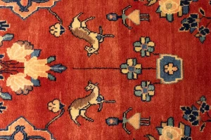 Semi Antique Red Tribal 4X10 Hamedan Persian Rug