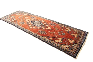 Semi Antique Red Tribal 4X10 Hamedan Persian Rug