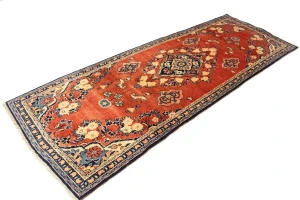 Semi Antique Red Tribal 4X10 Hamedan Persian Rug