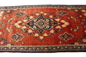 Semi Antique Red Tribal 4X10 Hamedan Persian Rug