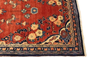 Semi Antique Red Tribal 4X10 Hamedan Persian Rug