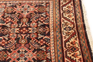 Antique Plum Floral 4X15 Mahal Persian Runner Rug