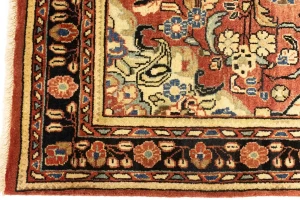 Antique Red Floral 3'5X10 Mahal Persian Runner Rug