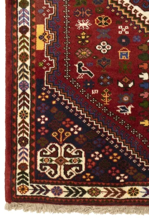 Red Tribal 3'5X5 Shiraz Persian Rug