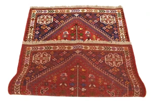Red Tribal 3'5X5 Shiraz Persian Rug