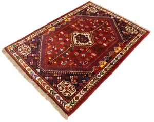 Red Tribal 3'5X5 Shiraz Persian Rug
