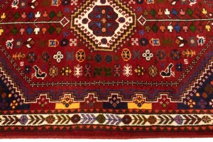 Red Tribal 3'5X5 Shiraz Persian Rug