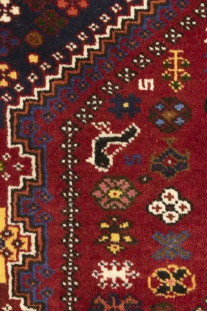 Red Tribal 3'5X5 Shiraz Persian Rug