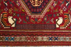 Red Tribal 3'6X5 Shiraz Persian  Rug