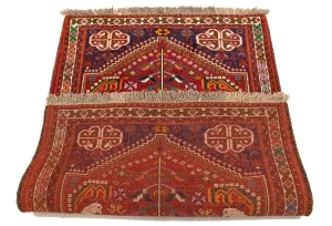 Red Tribal 3'6X5 Shiraz Persian  Rug
