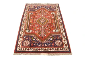 Red Tribal 3'6X5 Shiraz Persian Rug