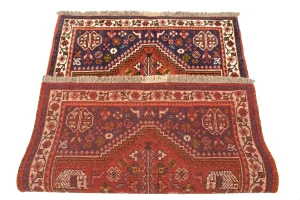 Red Tribal 3'6X5 Shiraz Persian Rug