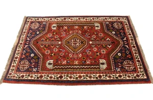 Red Tribal 3'6X5 Shiraz Persian Rug