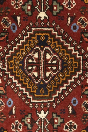 Red Tribal 3'6X5 Shiraz Persian Rug