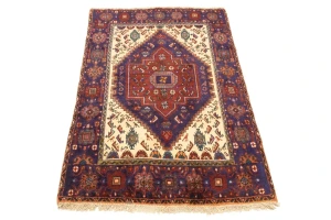 Vintage Plum Tribal 3X5 Bidjar Gholtogh Persian Rug