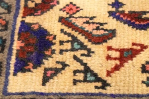 Vintage Plum Tribal 3X5 Bidjar Gholtogh Persian Rug