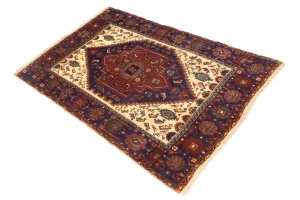 Vintage Plum Tribal 3X5 Bidjar Gholtogh Persian Rug