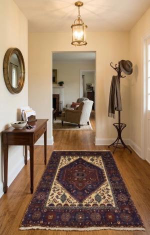 Vintage Plum Tribal 3X5 Bidjar Gholtogh Persian Rug