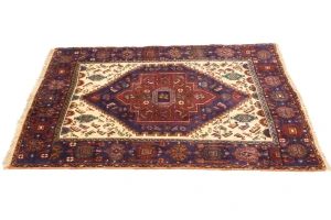 Vintage Plum Tribal 3X5 Bidjar Gholtogh Persian Rug