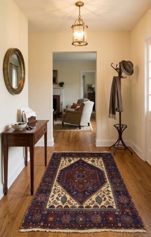 Vintage Plum Tribal 3X5 Bidjar Gholtogh Persian Rug