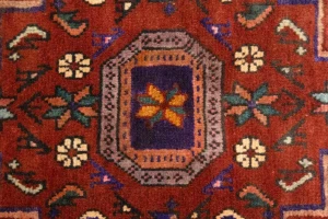 Vintage Plum Tribal 3X5 Bidjar Gholtogh Persian Rug