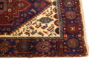 Vintage Plum Tribal 3X5 Bidjar Gholtogh Persian Rug