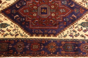 Vintage Plum Tribal 3X5 Bidjar Gholtogh Persian Rug