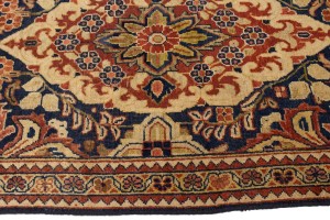 Semi Antique Dark Navy Floral 3'5X10 Mahal Persian Runner Rug