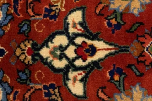 Semi Antique Red Floral 4'5X10'8 Mahal Persian Runner Rug