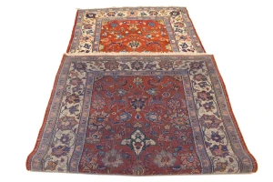 Semi Antique Red Floral 4'5X10'8 Mahal Persian Runner Rug