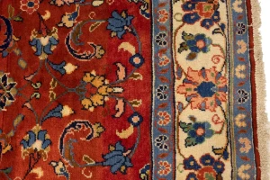 Semi Antique Red Floral 4'5X10'8 Mahal Persian Runner Rug