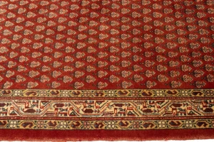 Semi Antique Rusty Red Tribal 4X10 Botemir Persian Runner Rug