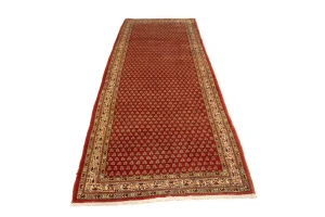 Semi Antique Rusty Red Tribal 4X10 Botemir Persian Runner Rug